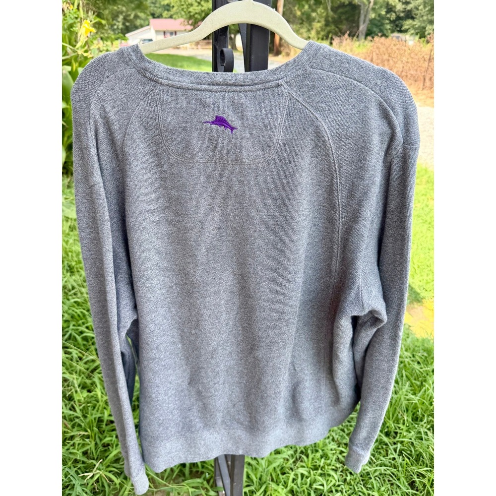 Tommy Bahama Football Minnesota Vikings‎ Sweatshirt Mens L Grey Cotton Pullover - Picture 3 of 4